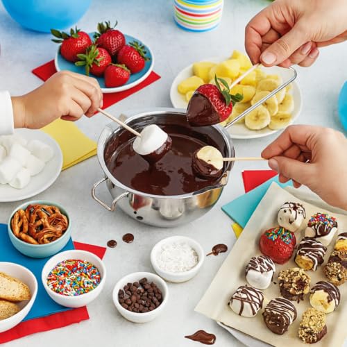 Mrs. Anderson’s Baking Chocolate Melting Pot with Pour Spouts, Heavyweight Stainless Steel, 2.5-Cup Capacity - style: Chocolate Melting Pot