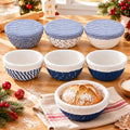 6 Set Mini Banneton Basket for Sourdough Bread Proofing, Blue - color: Blue, size: 5.5 x 2.36 Inches