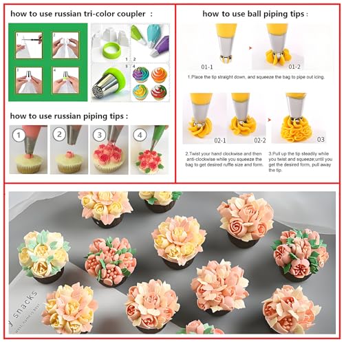 Cake Decorating Kit, 387 Pcs Baking Supplies (Pink)