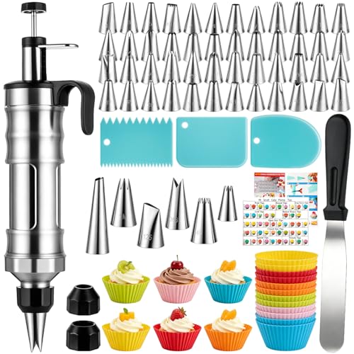 Dessert Decorating Syringe Set with Icing Piping Bags and Tips Set
