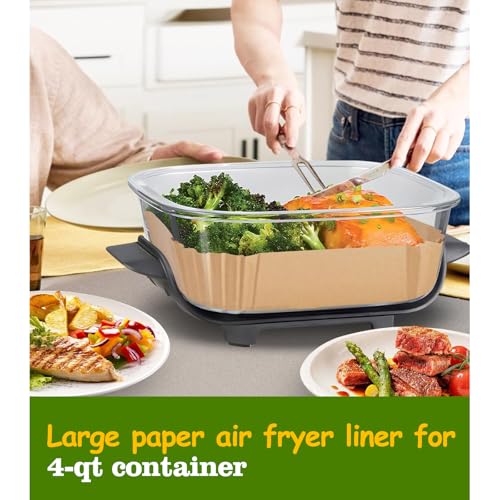 Air Fryer Liners for Ninja Crispi, Disposable Ninja Crispi Accessories - size: 5.5 inch Square + 7.5 inch Square