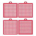4 Pack Reusable Royal Icing Sprinkle Stencils Gem Glitter Stencils Bakery Stencil Template Set for Cookie Cake and Cupcake,Crafts DIY Tumblers Reusable Glitter & Gem Template Set (Fruit) - style: Fruit