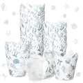 200 Pcs Blue Coastal Tulip Cupcake Liners, Ocean Shell Starfish