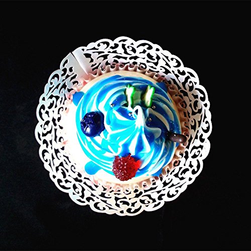 YOZATIA 60PCS Vine White Cupcake Wrapper, Lace Cupcake Wraps Liner for Wedding Party Cake Decoartion (White) - color: White