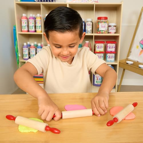 Colorations Natural Wood Rolling Pins for Kids, Set of 6, Ages 3+, PreK+ - size: regular