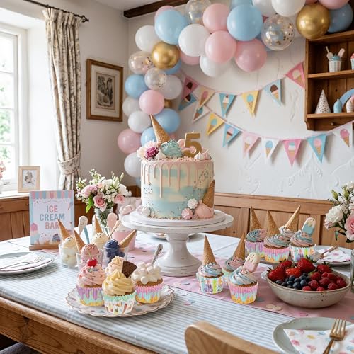 Summer Cupcake Liners, 200PCS Ice Cream Cupcake Liners - style: Ice Cream