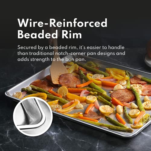 New Star Foodservice Commercial-Grade 18-Gauge Aluminum Sheet Pan/Bun Pan, Half Size, 13 x 18 x 1 Inch - size: (Half Size) (Pack of 1)