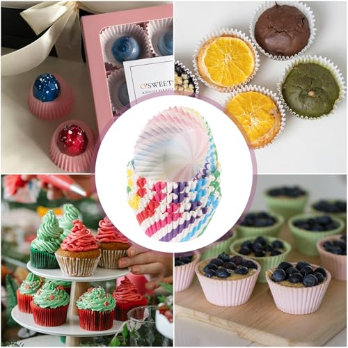 HARFINGTON 100 Count Cupcake Liners Cupcake Cups Windmill - color: White 1