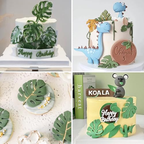 KALAIEN Leaf Molds Silicone,Leaves Chocolate Fondant Molds Set of 3 - color: 3 Pcs