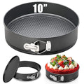 10 Inch Springform Pan Baking Pans Round Leakproof Nonstick Removable Bottom Bakeware for Cake, Cheesecakes, Pizza, and Quiches - size: 10 Inch