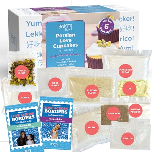 BāKIT Box Cupcake Baking Kit for Kids – Persian Love Cupcakes - color: Persian Love Cupcakes