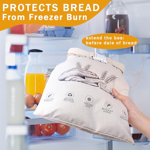 2-Pack Reusable Beeswax Bread Bags - color: Ivory Loaf