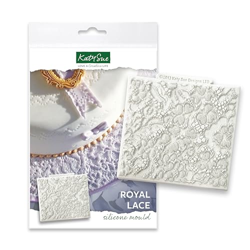 Katy Sue Royal Lace Silicone Mold for Cake Decorating, Cookie Decorating, & Craft. For Use With Fondant, Gum Paste, Sugar Paste, & Air Dry Clay from Katy Sue Designs Fondant Molds