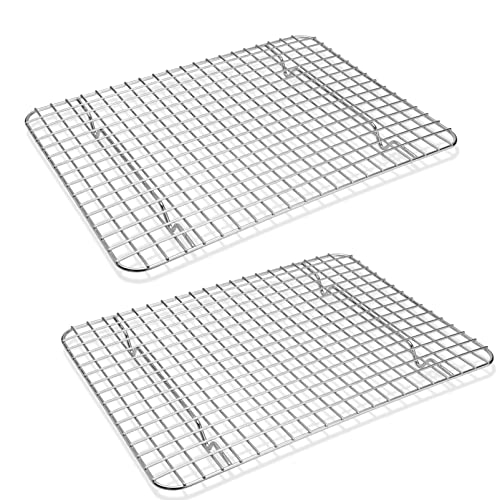 P&P CHEF 11.75 Inch Stainless Steel Cooling Baking Rack Set of 2 - size: 11.75 Inch