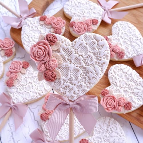 Katy Sue Royal Lace Silicone Mold for Cake Decorating, Cookie Decorating, & Craft. For Use With Fondant, Gum Paste, Sugar Paste, & Air Dry Clay from Katy Sue Designs Fondant Molds