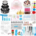 Cake Decorating Kit, 748 Pcs Cake Decorating Supplies with 3 Springform Pans Cake Carrier Turntable Cupcake Liners Cake Topper Piping Bags Tips for Beginner Professional Easter mom Gifts