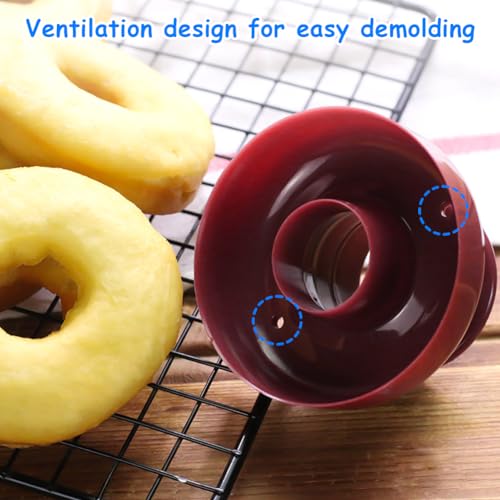 4 Pack Donut Maker Cutter, Creative Doughnut Molds, DIY Doughnut Cutter,Fondant Cake Bread Dessert Bakery Mould, Biscuit Stamp Mould, Kitchen Baking Tool