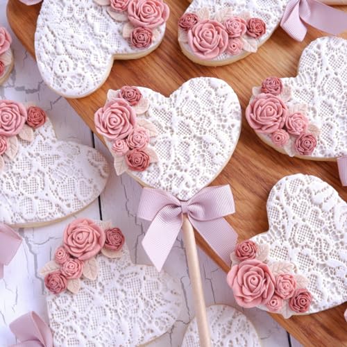 Katy Sue Royal Lace Silicone Mold for Cake Decorating, Cookie Decorating, & Craft. For Use With Fondant, Gum Paste, Sugar Paste, & Air Dry Clay from Katy Sue Designs Fondant Molds