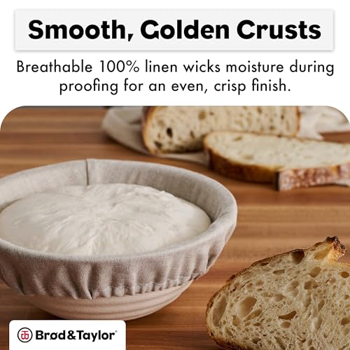 Brod & Taylor Boule Banneton Liner for Sourdough & Artisan Bread Baking – Proofing Liner Made From 100% Natural Linen (1-Pack) - size: Boule