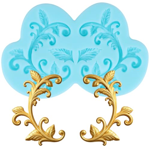 Baroque Fondant Silicone Mold Vine Grass Cake Border Mold - color: Style F