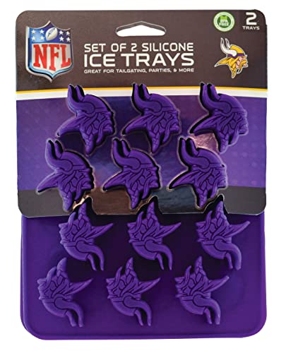 Masterpieces NFL Minnesota Vikings Ice Cube Tray – Silicone Mold for Ice, Candy, Chocolates – Vikings Kitchen Accessories - style: Minnesota Vikings