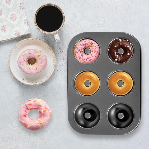 Shudyear 2 Pc Donut Pan Doughnut Baking Pan Nonstick Carbon Steel Baking Mold for Homemade Donuts Dessert Baking Oven Tray - size: 2pc-A