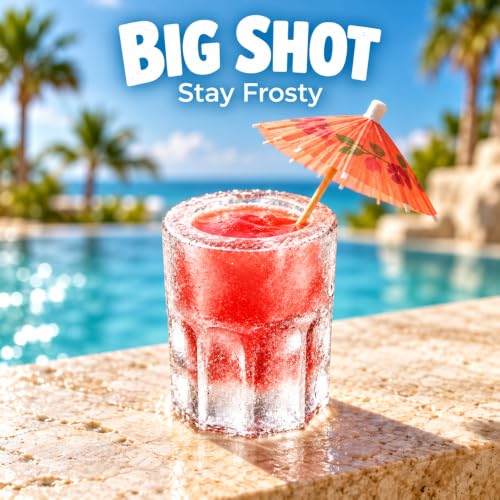HIC Kitchen Big Shot Silicone Ice Tray, Non-Stick, Makes 4 Ice Shot Glasses - size: 4 Shot Glasses