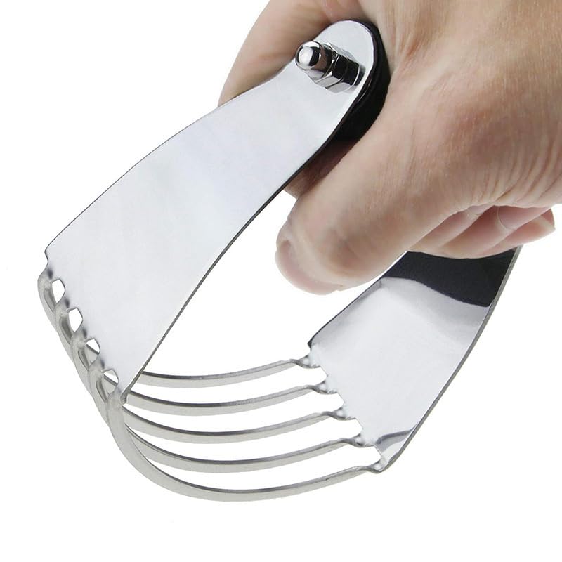 Dough Blender, Professional Heavy Duty Stainless Steel Pastry Dough Cutter Butter Cutter with Blades (1, Black) - color: Black