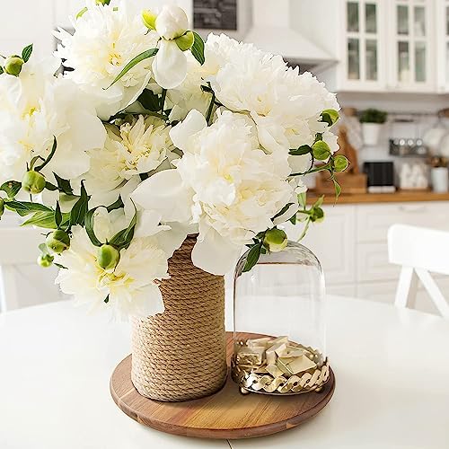 Acacia Wood Lazy Susan Wood Turntable Tray Cabinet Organizer, 18" - color: Acacia, size: 18"