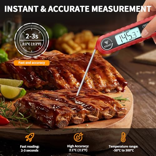DOQAUS Meat Thermometer Digital with Dual Probe, Instant Read Thermometer