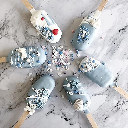 Popsicles Molds, Ozera 2 Pack Homemade Cake Pop Molds Cakesicle Maker Set - color: Blue and Green