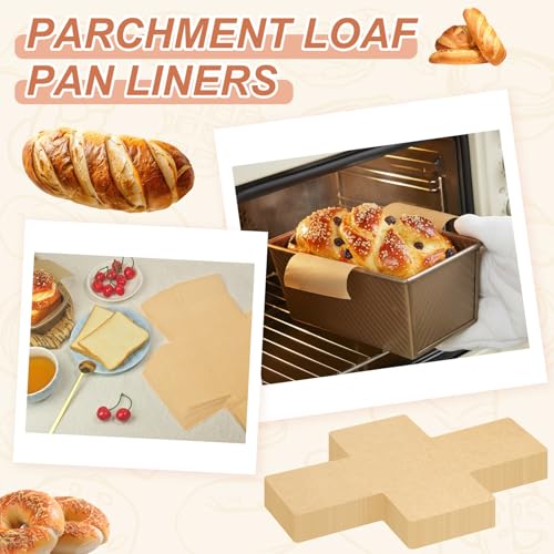 125 Pcs Precut 9x5 Inch Bread Pan Liners, Loaf Pan Parchment Liners