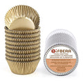Gifbera Natural Metallic Foil Cupcake Liners - Standard Size Baking Cups Muffin Liners Paper for Celebration, 200-Count - color: Natural