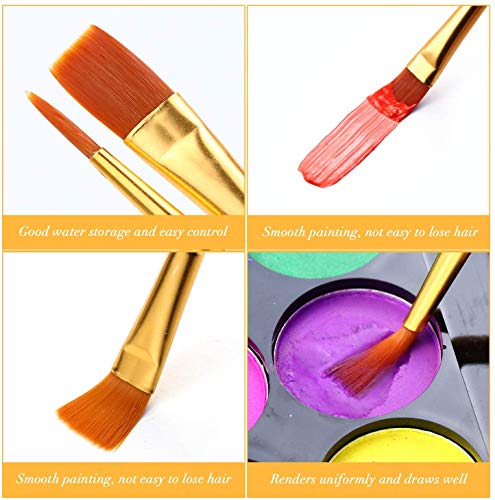 Acrylic Paint Brush Set, 50 Packs / 500 pcs Nylon Hair Brushes - size: 500pcs