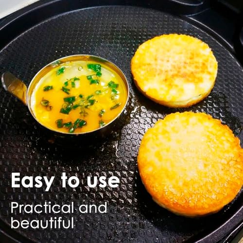 2Pcs Egg Rings Set Round Mini Pancakes Maker Molds Egg Cooking Shaper - size: 3.5in*2pcs