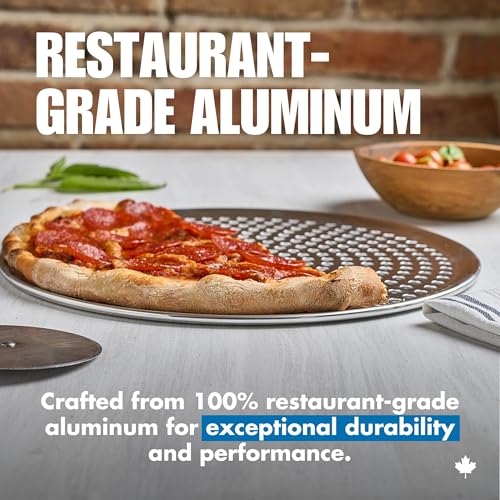 Norjac Pizza Pan with Holes, 10 Inch 2 Pack, Aluminum Pans for Oven, Round, Rust-Free & Heavy-Duty, Perforated Baking Tray for Crispy Crust - size: 10in-2pk