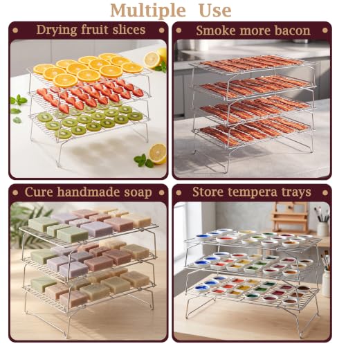 LIANYU Large Cooling Rack, 5-Tier Cookie Cooling Racks for Baking, 16"x11" - size: 16.5" x 11.4"