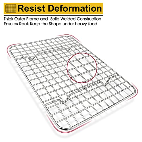 P&P CHEF 9.75 Inch Stainless Steel Cooling Baking Rack Set of 2 - size: 9.75 Inch