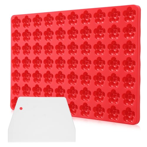 Flower Candy Molds 70 Cavity Silicone Chocolate Molds with Scraper