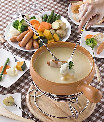 Set of 12 Stainless Steel Fondue Forks 9.5", Color Coded Cheese Fondue Forks Smores Sticks with Heat Resistant Handle for Chocolate Fountain Cheese Roast Marshmallows Dessert Fruits - size: 12-Forks