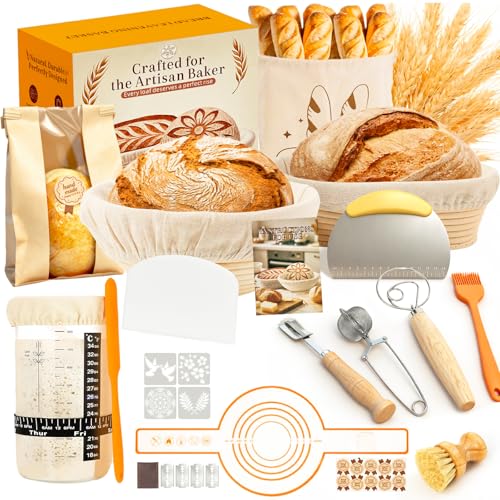 TAOMAND Complete Sourdough Starter Kit for Beginners | with Bag & Manual
