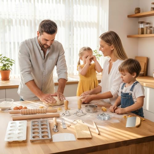 13Pcs Wood Pasta Making Kit - color: 13 PCS