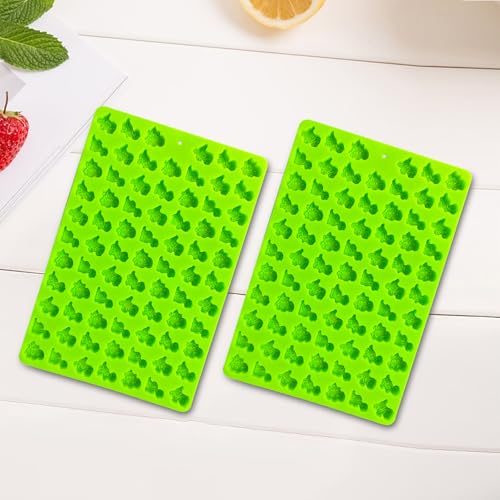 2 PCS Gummy Dinosaur Candy Molds Silicone, 152 Cavity Dinosaur Mini Silicone Mold for Chocolate, Fondant, Candy, Biscuits, Cookie, Jelly,Ice Cube and Dog Training Commands Concept - style: Mini Dinosaur