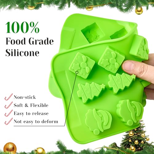 Christmas Chocolate Silicone Molds, 6 PCS - color: Christmas Mold 3 - 6pcs