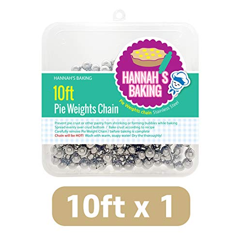 Durable Baking Supplies: Stainless Steel Chain Pie Weights, Reusable and Easy to Clean, Odorless, Safe Pie Weights for Pie Crusts, Oven Safe Baking Beads (10 feet) - size: 10 ft