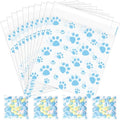 Pasimy 200 Pcs Dog Paw Treat Bags, Clear Self Adhesive Clear Blue - color: Clear Blue