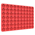Small Flower Candy Molds Silicone Chocolate Gummy Molds, Blossom Silicone Fondant Cake Mold Mint Molds with Scraper (flower) - color: Red