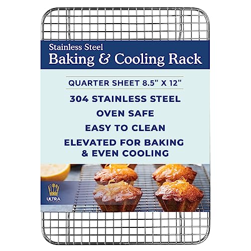 100% Stainless Steel Cooling and Baking Rack - 8.5 x 12-inch - size: 8.5" x 12.0" 1-Pack