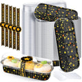 Tioncy 100 Pcs Mini Loaf Pans with Lids Spoons, Star - style: Star