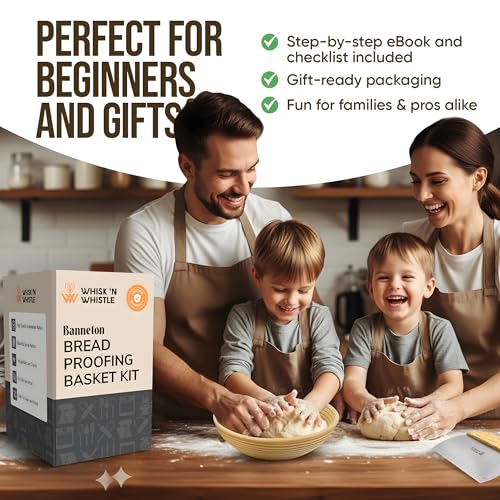 Complete Banneton Bread Proofing Basket Set - 9" Round & 10" Oval Baskets